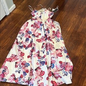 City Studio Floral Prom Dress in Pink and Purple